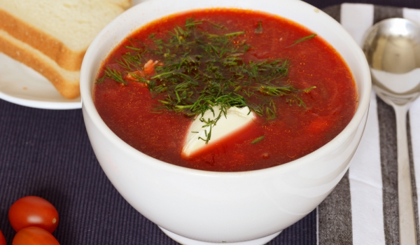 Червена супа с ряпа