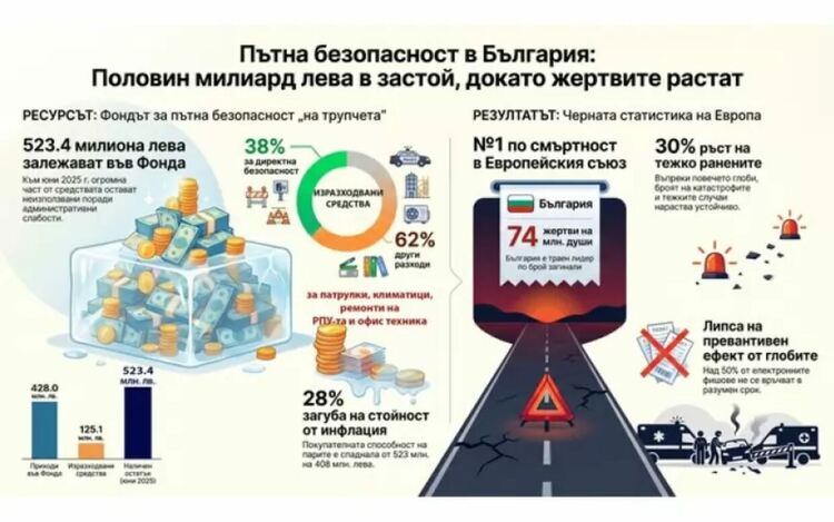 Сметната палата разкри шокиращи данни за МВР и милионите за пътна безопасност