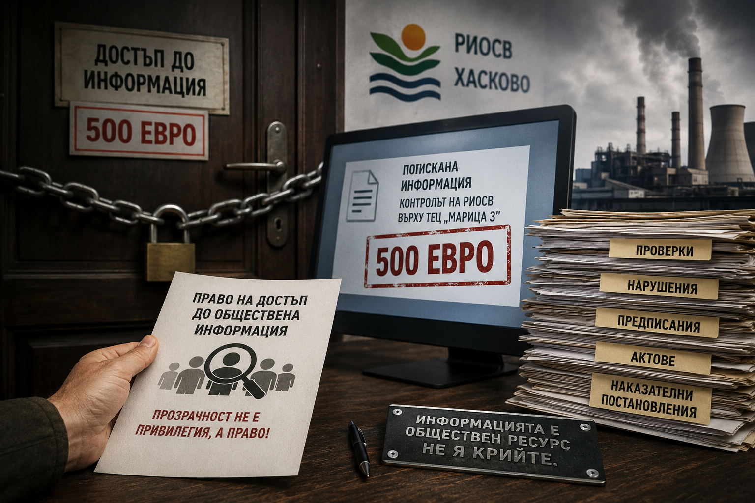 РИОСВ-Хасково искат 500 евро за достъп до информация за дейността си спрямо ТЕЦ "Марица 3" - Димитровград